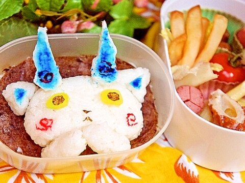 キャラ弁★食用色素を活用de妖怪ウォッチのコマさん